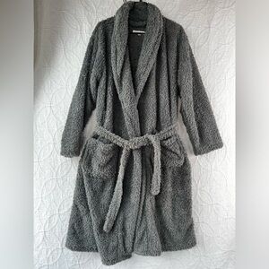 Giraffe at Home Chenille Wrap Robe Size 1 US Womens 10 to 14 in Charcoal Grey